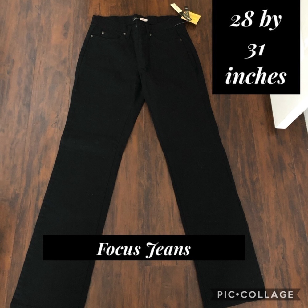 Focus Boot Cut Black Jeans w/Bling - Picture 2 of 3